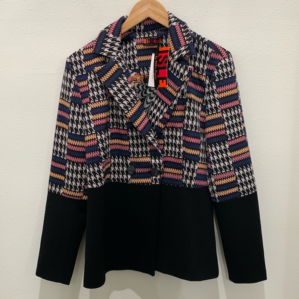 Peplum Plaid Jacket
